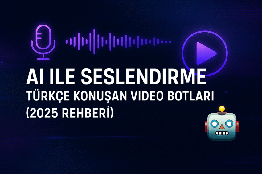 AI ile Seslendirme: Video İçin Türkçe Konuşan Botlar (Testli Rehber 2025)