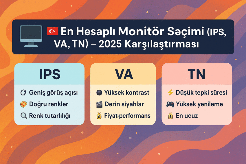 2025’te En Hesaplı Monitör Seçimi: IPS, VA ve TN Paneller Karşılaştırması